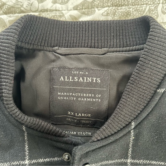 ALL Saints wool bomber jacket XXL - Picture 3 of 5